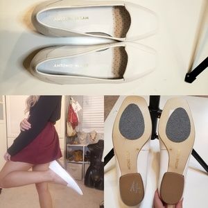 NEW Antonio melani white leather loafer size 6